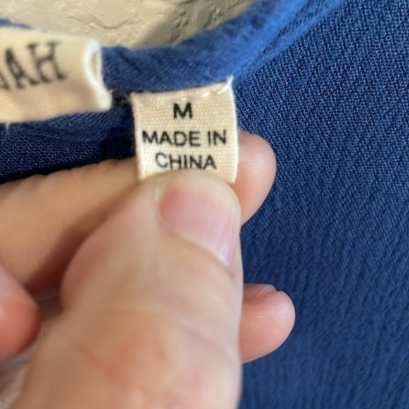 IJoah Women’s Maxi Dress Medium Blue Longline Lagenlook Coast Contemporary - Picture 7 of 13